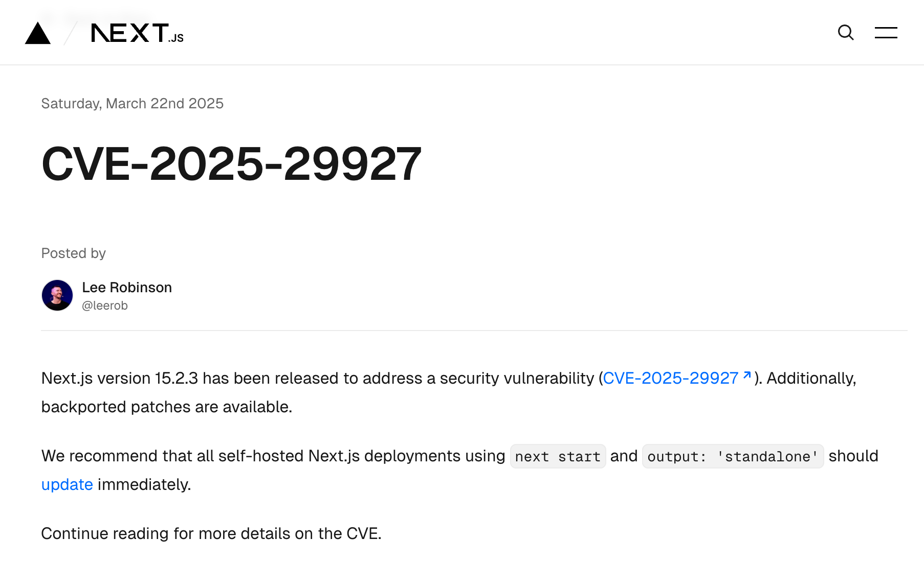 Next.js CVE-2025-29927 블로그 글