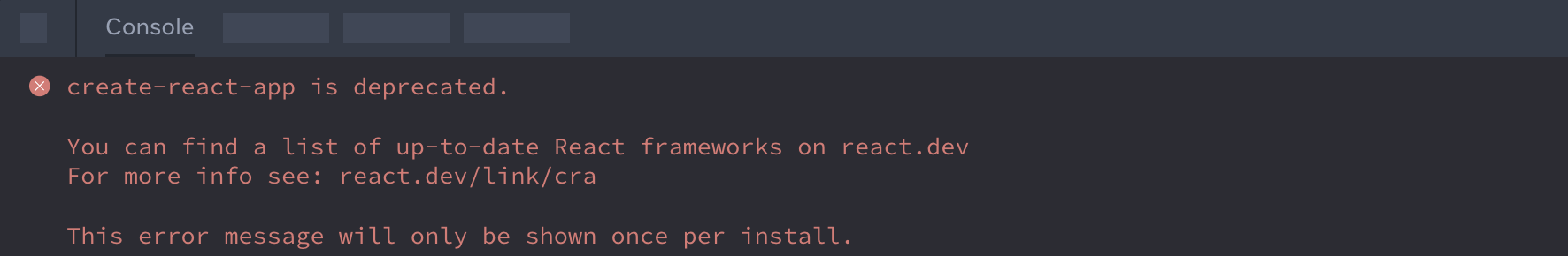 CRA Console